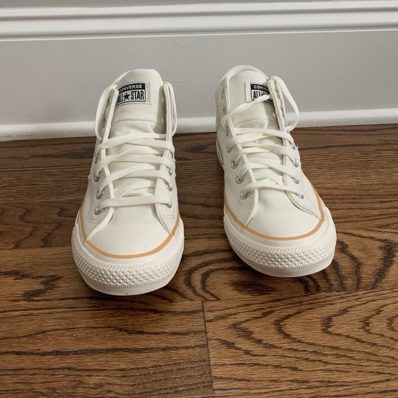 Converse Chuck Taylor All Star Egret White Malden Street Mid Shoes Men's Size 10 - Picture 2 of 8